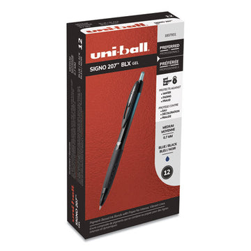 uni-ball® 207 Blx Series Gel Pen, Retractable, Medium 0.7 Mm, Black Ink, Translucent Black Barrel freeshipping - TVN Wholesale